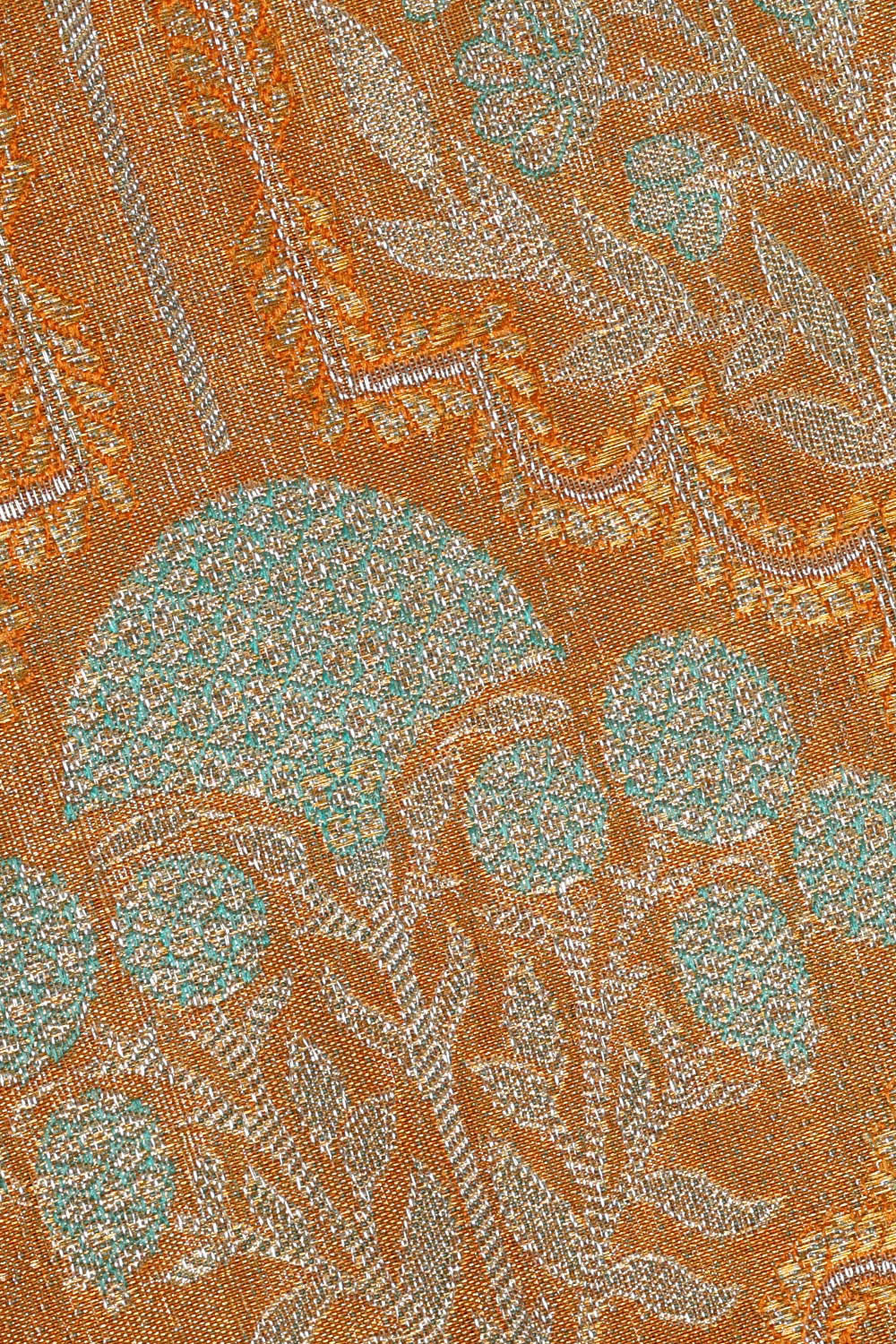 Image of Kanchipattu Mustard Yellow Tissue Brocade Saree